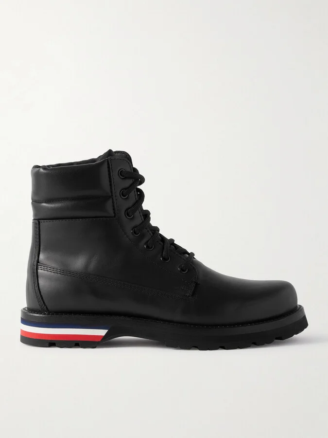 Vancouver Striped Leather Hiking Boots