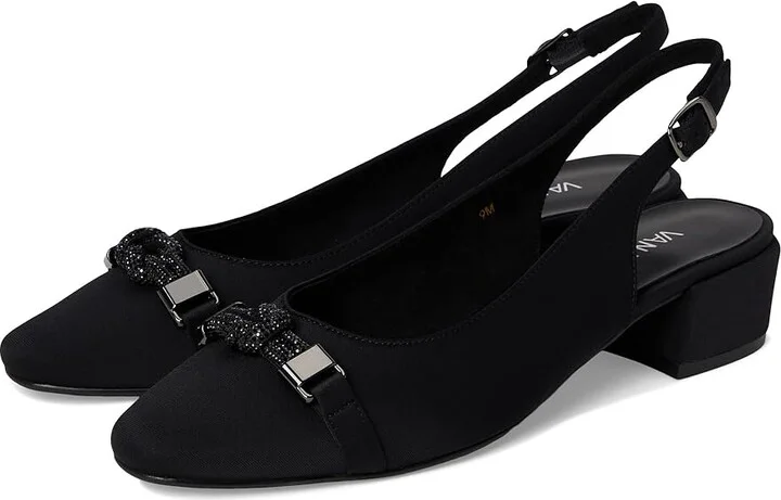 Vaneli Aldora Women's Wedge Shoes Black Owi Fabric : 8 N (AA), Textile