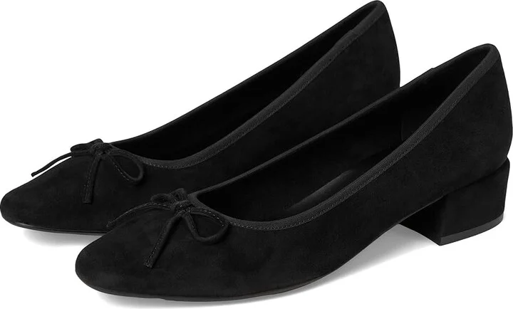 Vaneli Aleka Women's Wedge Shoes Black Suede 1 : 10 W (D)