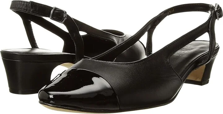 Vaneli Aliz Women's 1-2 inch heel Shoes Black Nappa/Black Patent : 5 M (B)