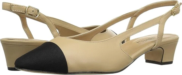 Vaneli Aliz Women's 1-2 inch heel Shoes Pudding Nappa/Black : 4 M (B)