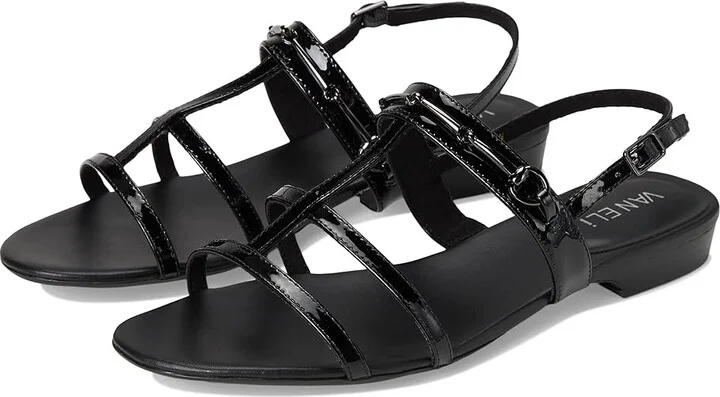 Vaneli Banjel Women's Sandals Black Patent : 8 W (D)