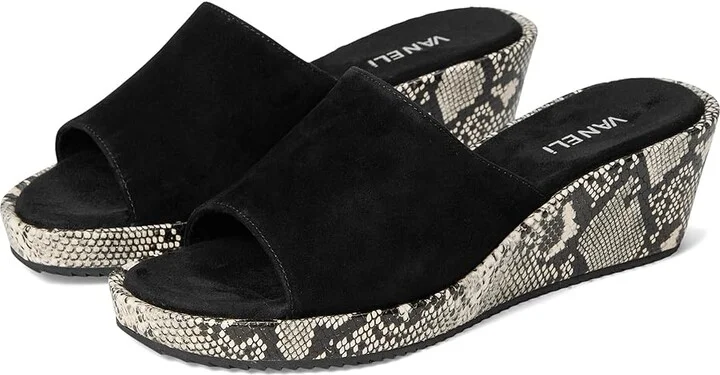 Vaneli Calla Women's Sandals Black Suede : 7 M (B)