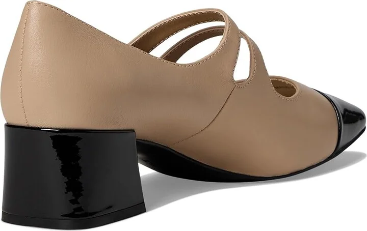Vaneli Darin Women's Flat Shoes Ecru Nappa/Black Patent : 6 M (B), Leather - Image 4