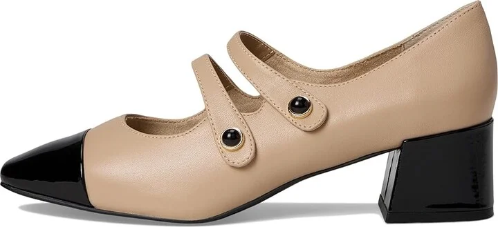 Vaneli Darin Women's Flat Shoes Ecru Nappa/Black Patent : 6 M (B), Leather - Image 6