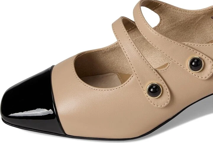 Vaneli Darin Women's Flat Shoes Ecru Nappa/Black Patent : 6 M (B), Leather - Image 7