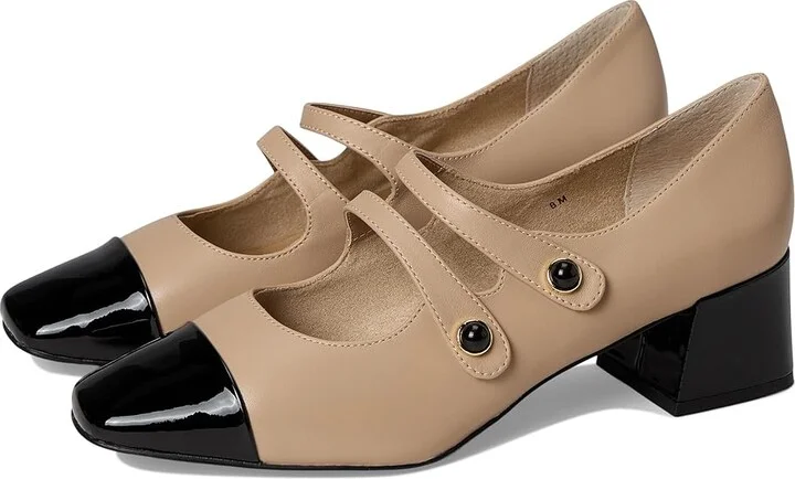 Ecru Nappa,black Patent