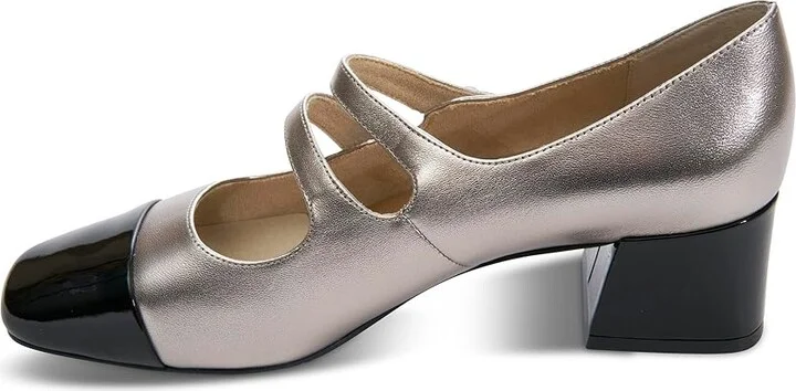 Vaneli Darin Women's Flat Shoes Pewter Mercury/Black Patent : 7 M (B), Leather - Image 3