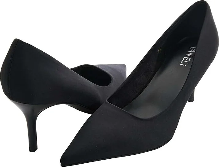 Vaneli Dorcet High Women's Heels Black Owi Fabric : 12 M (B), Leather