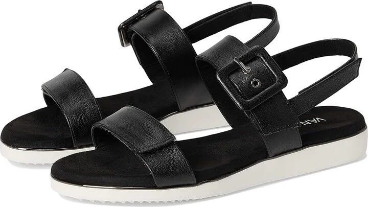 Vaneli Elysha Women's Sandals Black Aston : 6 M (B), Leather