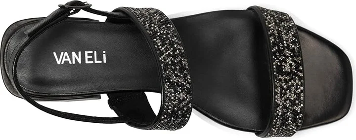 Vaneli Emmey Women's Sandals Black Nappa : 9 M (B), Leather - Image 2