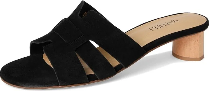 Vaneli Heidi Women's Sandals Black Suede : 5 M (B) - Image 5