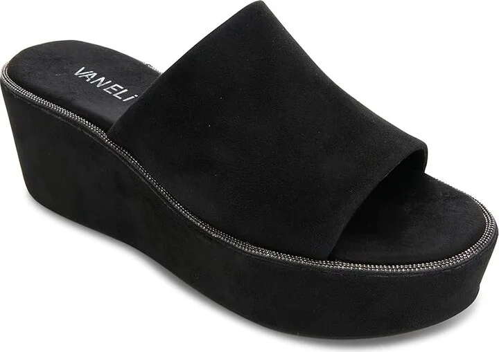 Vaneli Hero Women's Sandals Black Suede : 9.5 M (B), Textile - Image 3