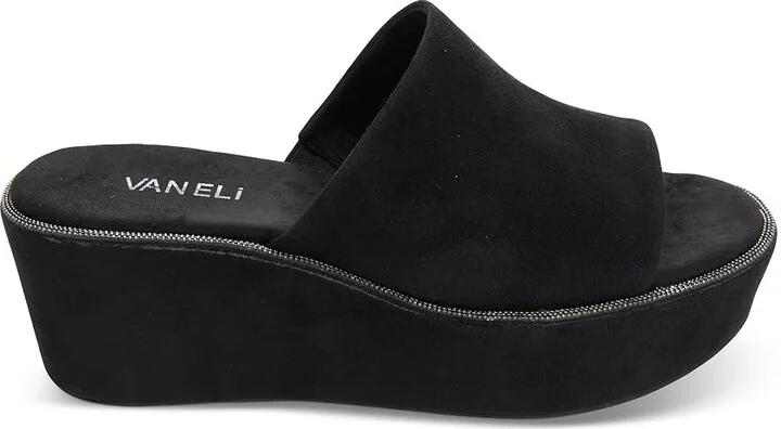Vaneli Hero Women's Sandals Black Suede : 9.5 M (B), Textile - Image 5