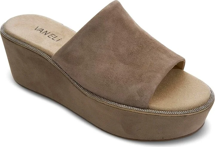 Vaneli Hero Women's Sandals Truffle Suede : 9 N (AA), Textile - Image 4