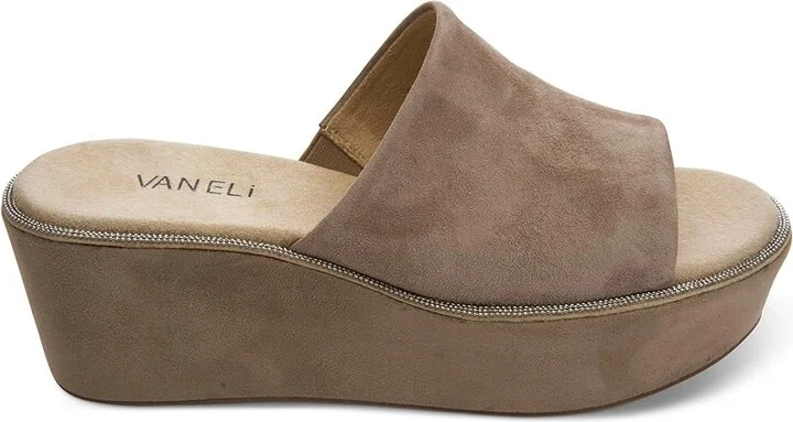 Vaneli Hero Women's Sandals Truffle Suede : 9 N (AA), Textile - Image 6