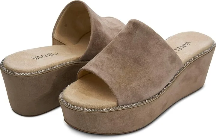 Vaneli Hero Women's Sandals Truffle Suede : 9 N (AA), Textile