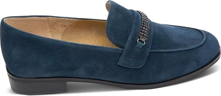 Vaneli Kiara Women's Flat Shoes Navy Suede : 7.5 W (D) - Image 6