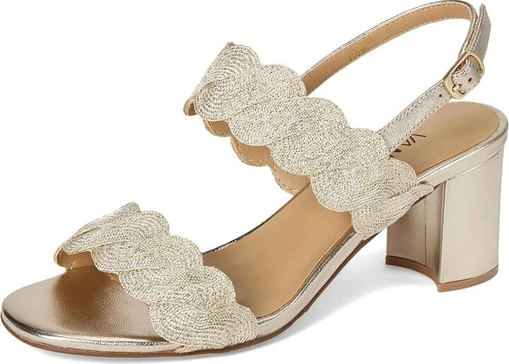 Vaneli Lettie Women's Sandals Beige/Platino Weave : 10 M (B), Leather/Rubber - Image 5