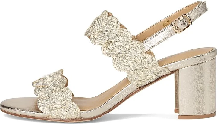Vaneli Lettie Women's Sandals Beige/Platino Weave : 10 M (B), Leather/Rubber - Image 6