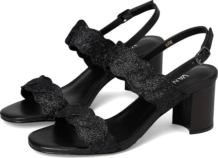 Vaneli Lettie Women's Sandals Black Onda/Black Nappa : 8.5 M (B), Leather/Rubber