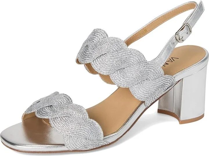 Vaneli Lettie Women's Sandals Silver Weave : 10 N (AA), Leather/Rubber - Image 5