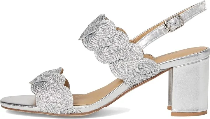 Vaneli Lettie Women's Sandals Silver Weave : 10 N (AA), Leather/Rubber - Image 6