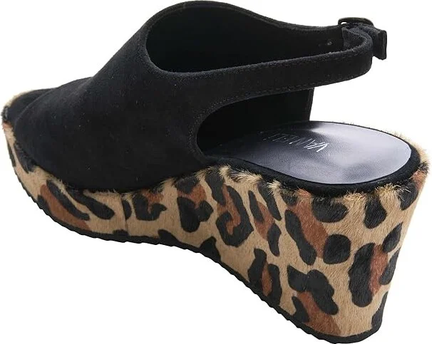 Vaneli Liza Women's Sandals Black Suede/Camel Jag Hc : 7.5 M (B), Leather/Suede - Image 3