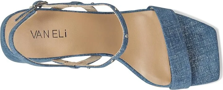 Vaneli Maela Women's Sling Back Shoes Jeans Lino Print : 7 W (D) - Image 2