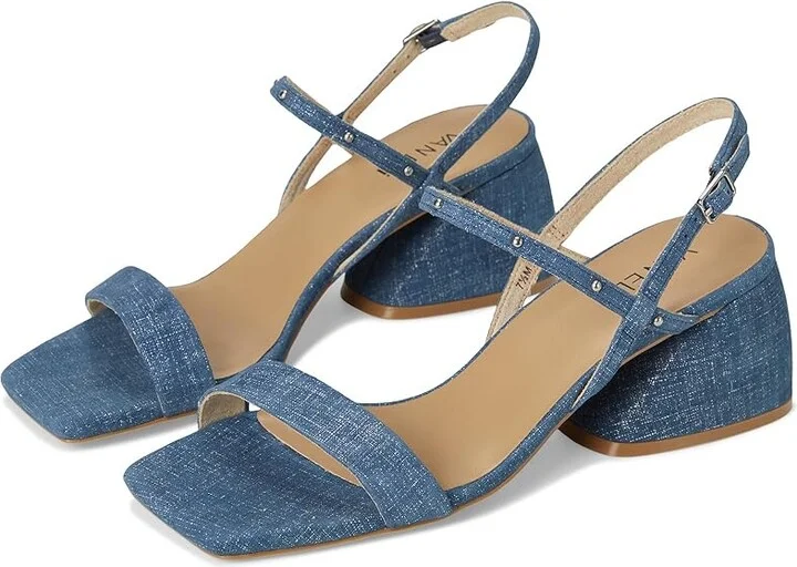 Vaneli Maela Women's Sling Back Shoes Jeans Lino Print : 7 W (D)