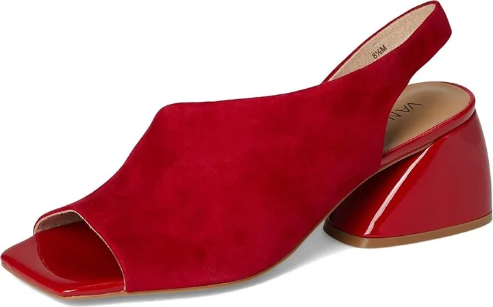 Vaneli Molke Women's Dress Sandals Red Suede/Patent : 9.5 M (B) - Image 5