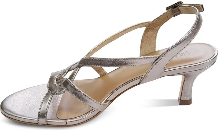 Vaneli Monde Women's Sandals Pewter Mercury : 11 M (B), Leather/Rubber - Image 3