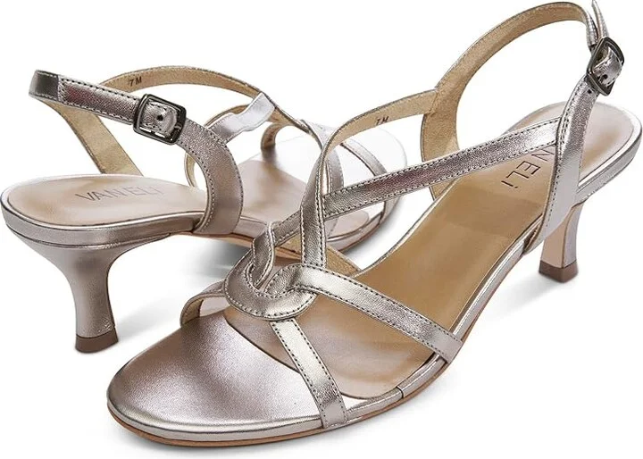 Vaneli Monde Women's Sandals Pewter Mercury : 11 M (B), Leather/Rubber
