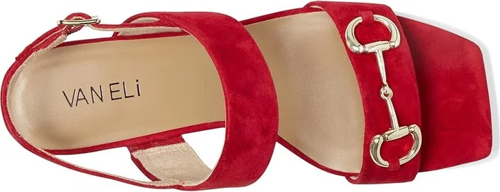 Vaneli Morena Women's Sandals Red Suede : 7 M (B) - Image 2