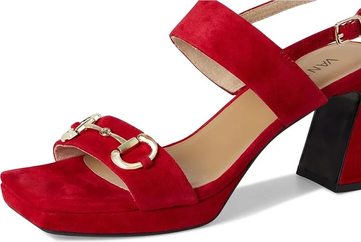 Vaneli Morena Women's Sandals Red Suede : 7 M (B) - Image 7