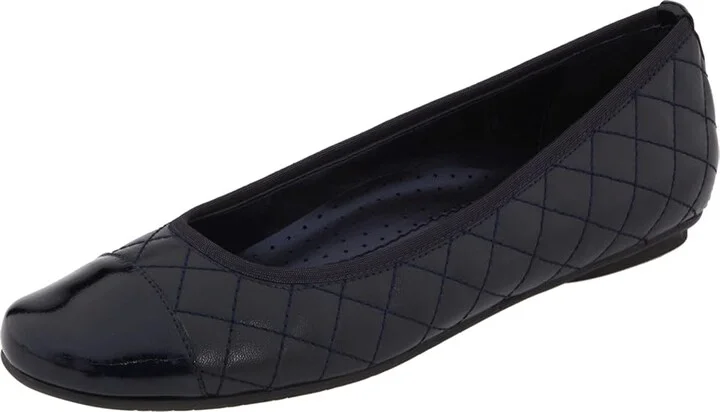 Vaneli Serene Women's Flat Shoes Navy Nappa/Navy Smack Patent : 8 N (AA), Leather/Nappa/Patent Leather - Image 2