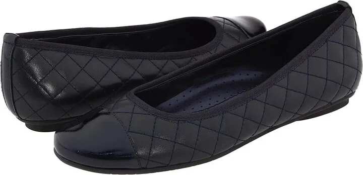 Vaneli Serene Women's Flat Shoes Navy Nappa/Navy Smack Patent : 8 N (AA), Leather/Nappa/Patent Leather