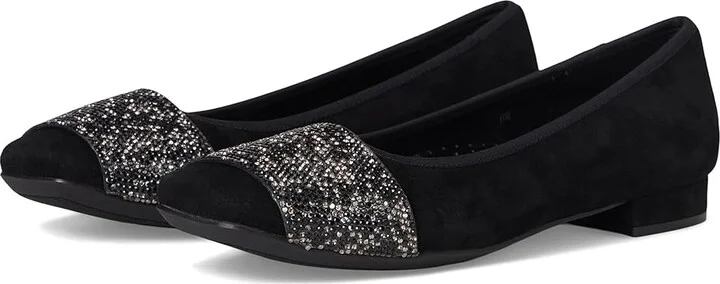 Vaneli Shezan Women's Flat Shoes Black Suede : 9.5 M (B), Leather/Rubber/Suede