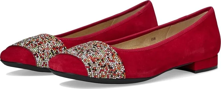 Vaneli Shezan Women's Flat Shoes Red Suede : 11 M (B), Leather/Rubber/Suede