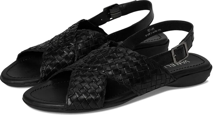 Vaneli Tagus Women's Sandals Black Nappa : 9 W (D), Leather