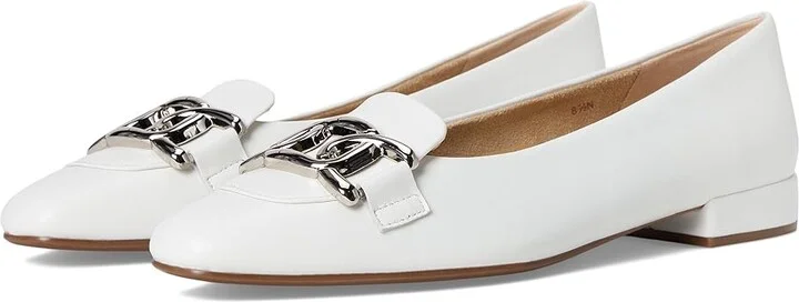 Vaneli Tansy Women's Flat Shoes White Nappa : 9 N (AA), Leather