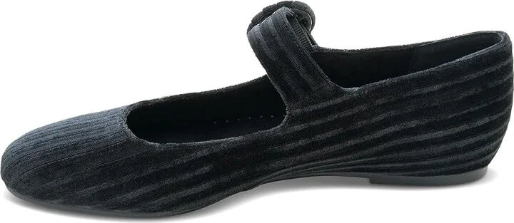 Vaneli Tasja Women's Flat Shoes Black Stripped Velvet : 7.5 M (B), Leather - Image 3