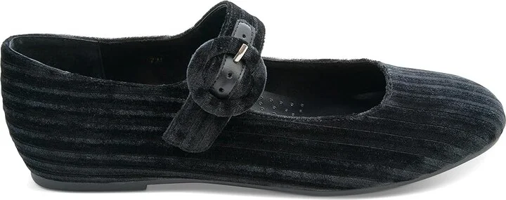 Vaneli Tasja Women's Flat Shoes Black Stripped Velvet : 7.5 M (B), Leather - Image 4