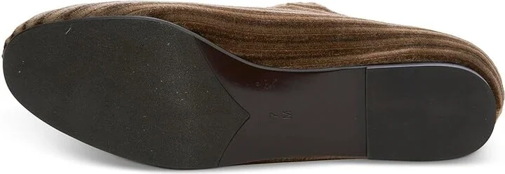 Vaneli Tasja Women's Flat Shoes Moca Stripped Velvet : 7.5 N (AA), Leather - Image 2