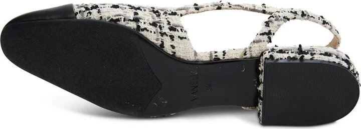 Vaneli Tisha High Women's Heels Off-White Sakti/Black Nappa : 8.5 N (AA), Leather - Image 2