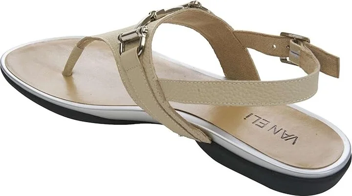 Vaneli Walk Women's Sandals Cream Milled Calf : 11 M (B), Leather/Rubber - Image 3