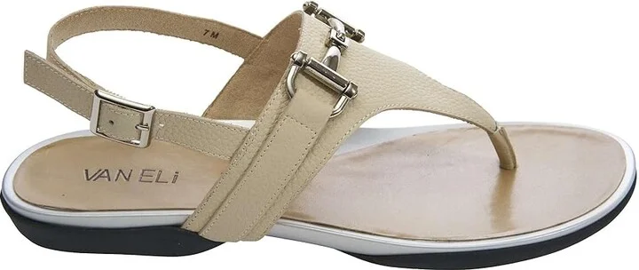 Vaneli Walk Women's Sandals Cream Milled Calf : 11 M (B), Leather/Rubber - Image 5