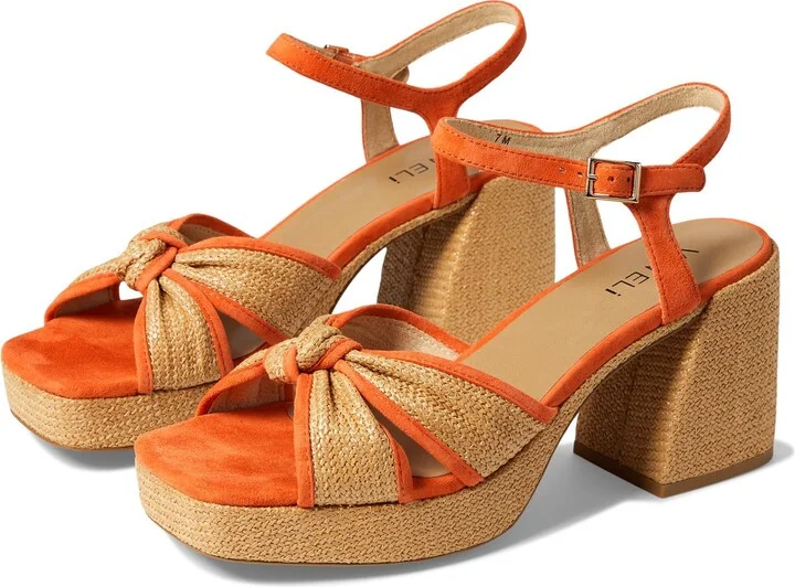 Orange Suede/Nat Raffia