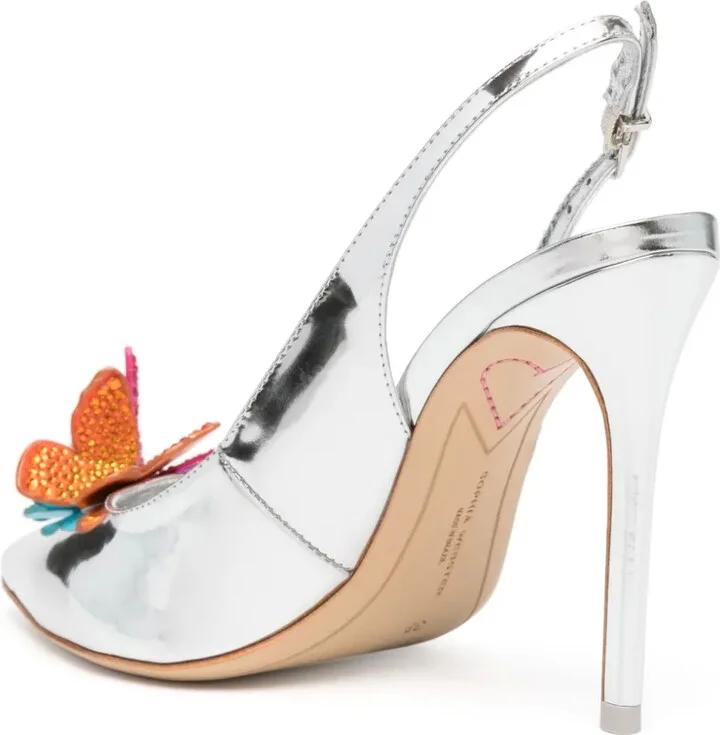 Vanessa 100mm metallic-finish pumps - Image 3