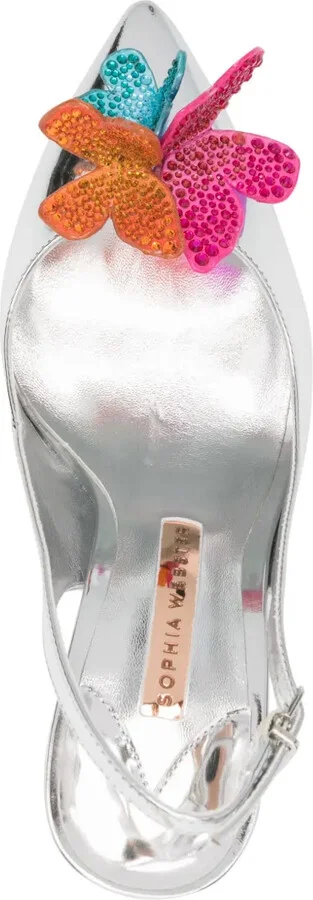 Vanessa 100mm metallic-finish pumps - Image 4